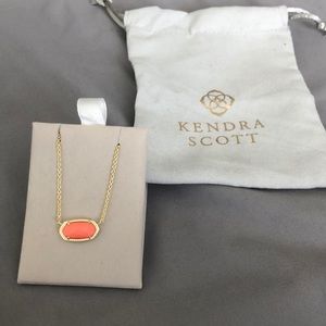 Gold and coral Kendra Scott necklace